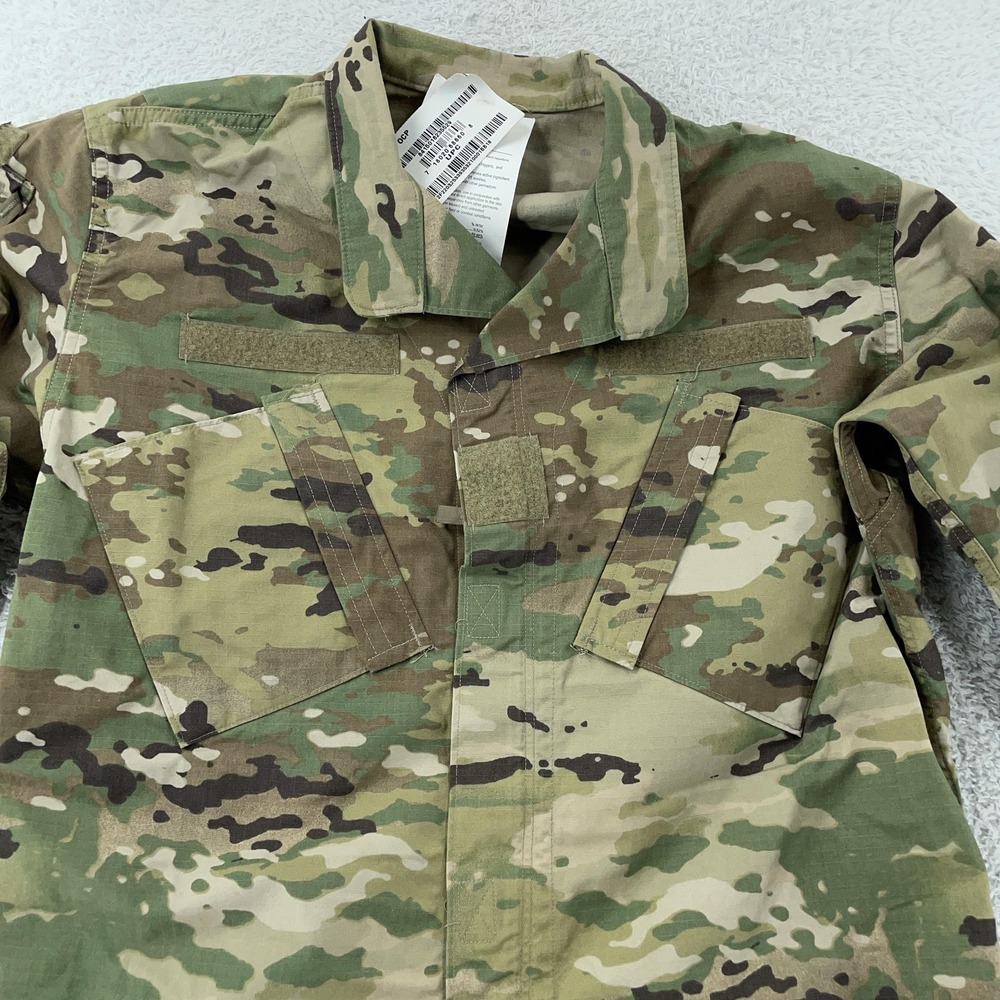 US Army ACU OCP Coat Mens Medium Long Camo Permethrin NSN 8415-01-623-5529‎